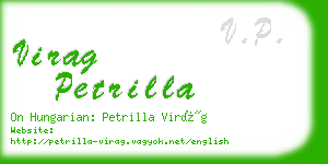 virag petrilla business card